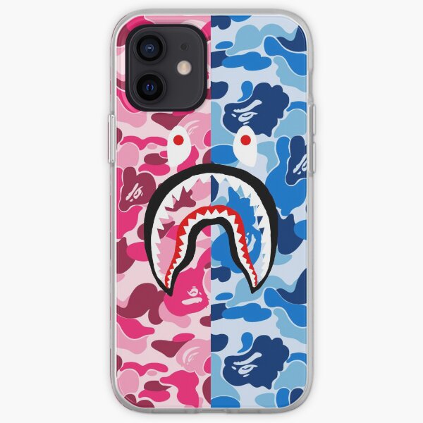 Pink/Blue Ape & Shark Camo iPhone Soft Case