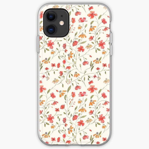 Vintage floral print iPhone Soft Case