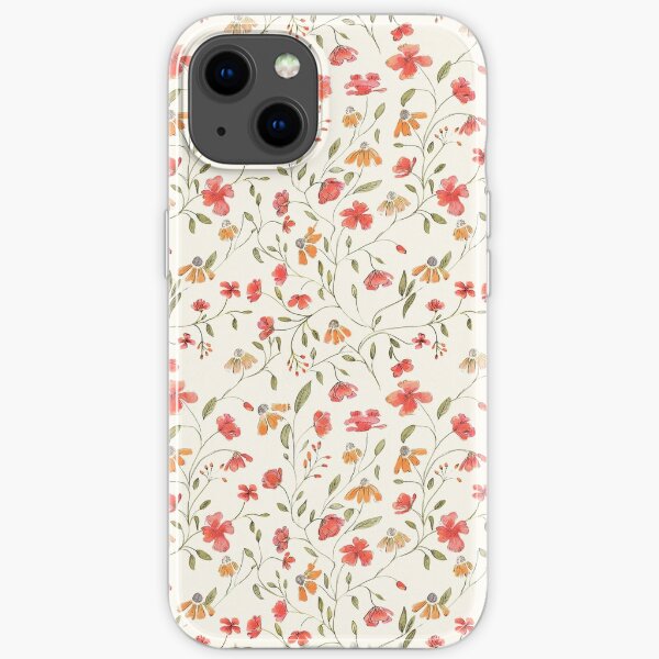 Vintage floral print iPhone Soft Case