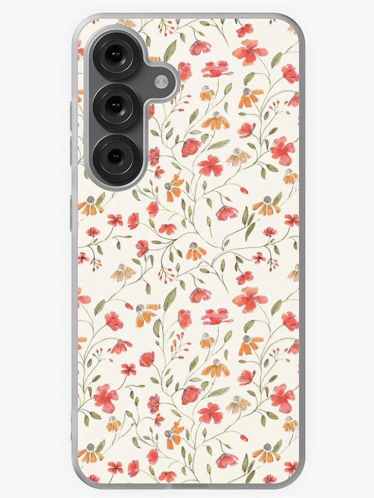 Aperçu 1 sur 4. Coque Samsung Galaxy avec l'œuvre Imprimé floral vintage créée et vendue par chotnelle.