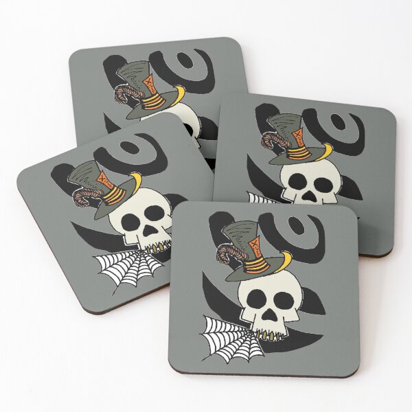 Item preview, Skull in a green top hat designed and sold by Crowsdance.