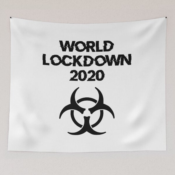 Item preview, World Lockdown 2020 Pandemic Symbol (Black) designed and sold by DafyddEm.