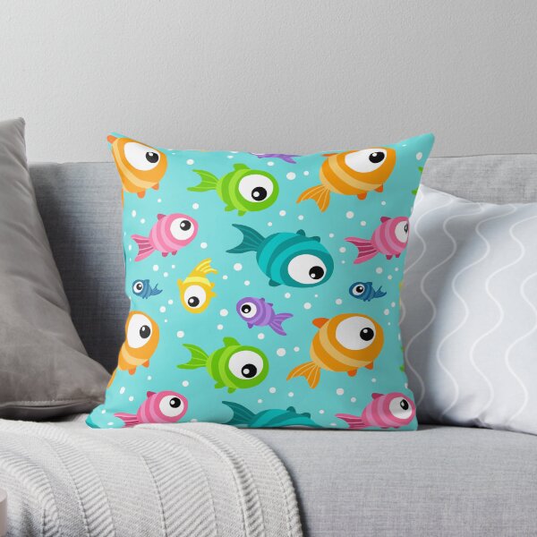 Tropical Aquarium Throw Pillow