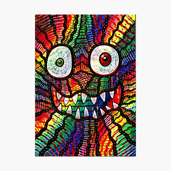 Item preview, Crazy Colorful Monster Smile designed and sold by Dinalevinart.