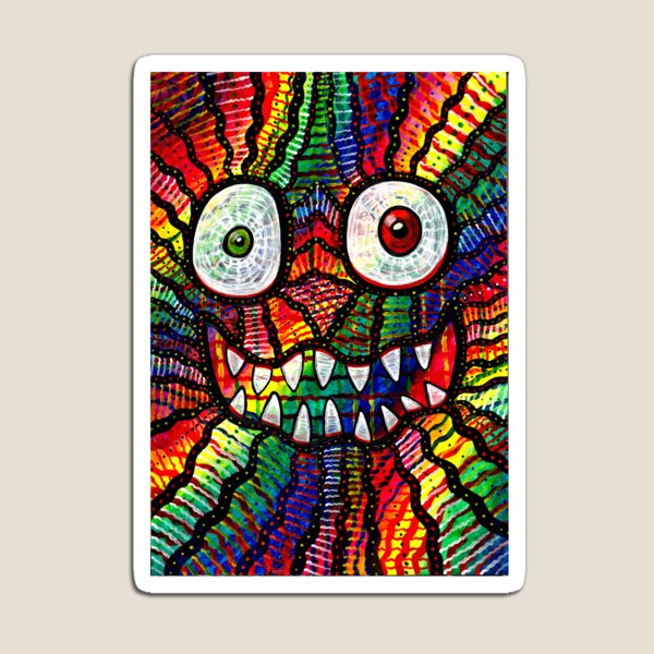 Item preview, Crazy Colorful Monster Smile designed and sold by Dinalevinart.