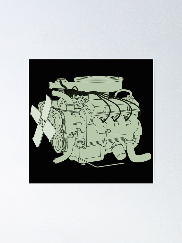 "Car Engine" Poster for Sale by aroderick Redbubble