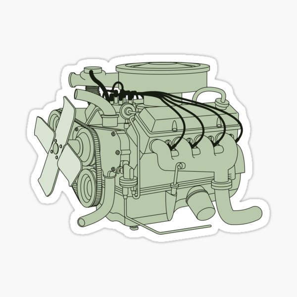 Car Engine Sticker