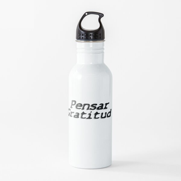 Piensa gratitud en español Botella de agua