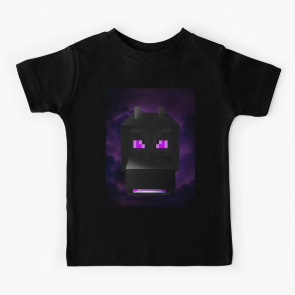 Ender Dragon - From out of the mist - Minecraft inspired digital illustration Kids T-Shirt