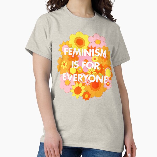 Vista previa del artículo con la obra «El feminismo es para todos Groovy Floral Print - The Peach Fuzz», diseñado y vendido por Elizabeth Hudy.