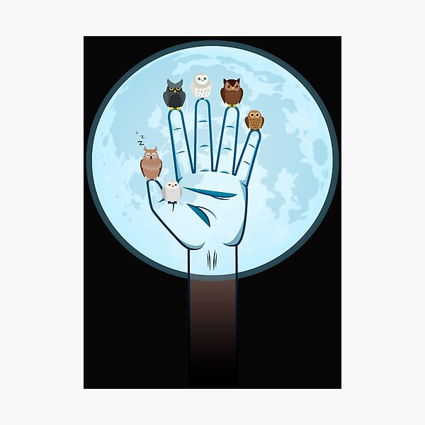 Item preview, Owls on hand under the Moon designed and sold by Yernarb.