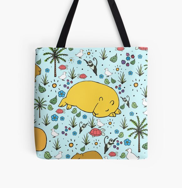 Capybara Tote Bag / Gift for Capybara Fan / Cute Capybara Gift for Teen /  Zero Waste Shopping Bag / Cottagecore Canvas Tote Bag / Forestcore