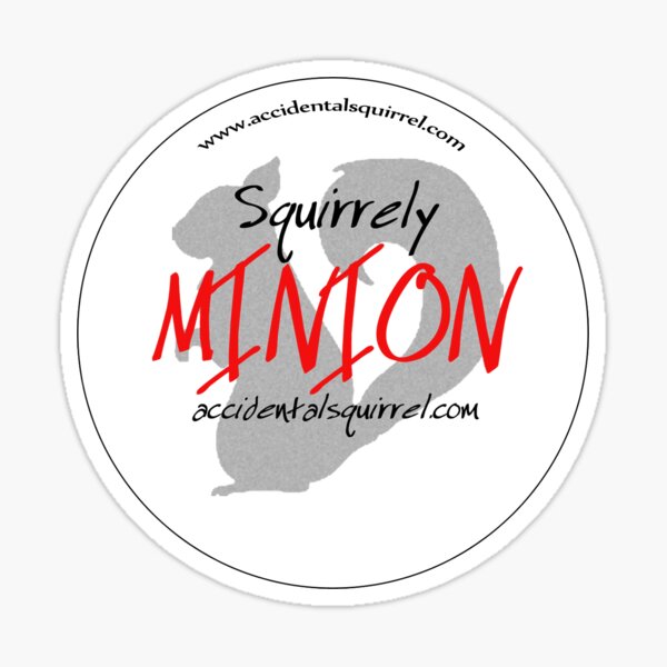 Squirrely Minion Logo Sticker