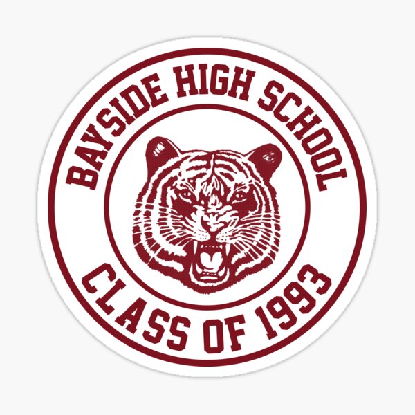 Bayside High School Tigers Logo Saved By The Bell Sticker For Sale By 