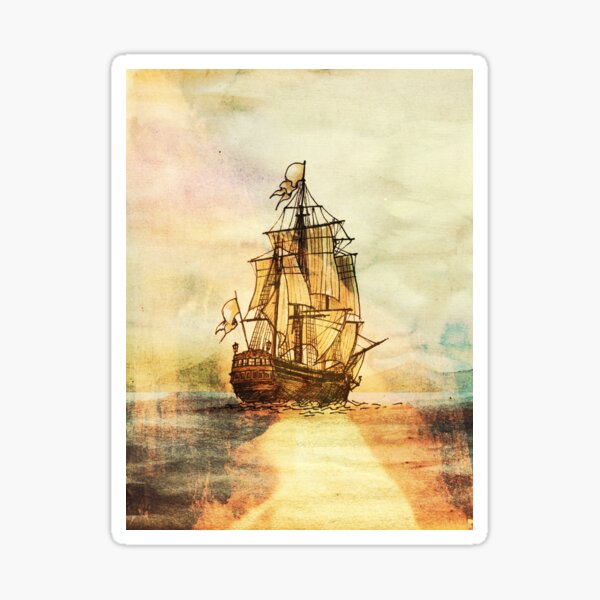 Sunset Sailing Sticker