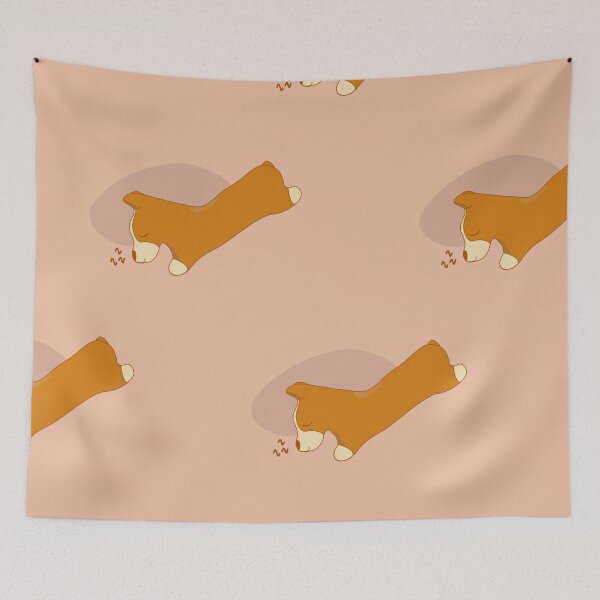 Item preview, Cute Corgi Sleepls Pattern designed and sold by tlemskaya.