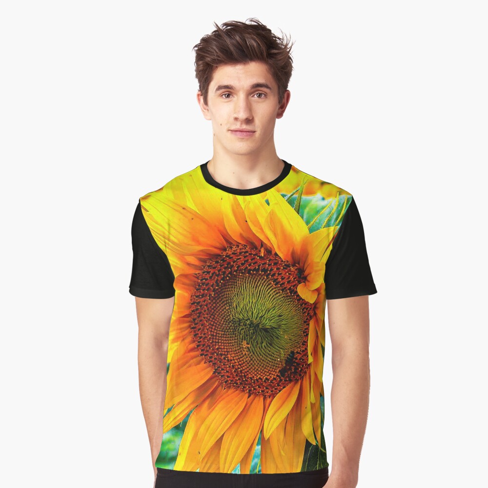 yellow flower blooming sunflower Graphic T-Shirt