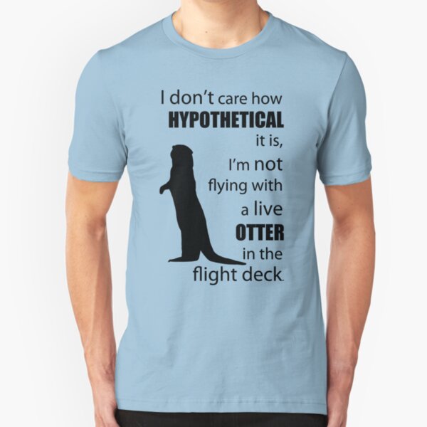 Otters In The Flight Deck Slim Fit T-Shirt