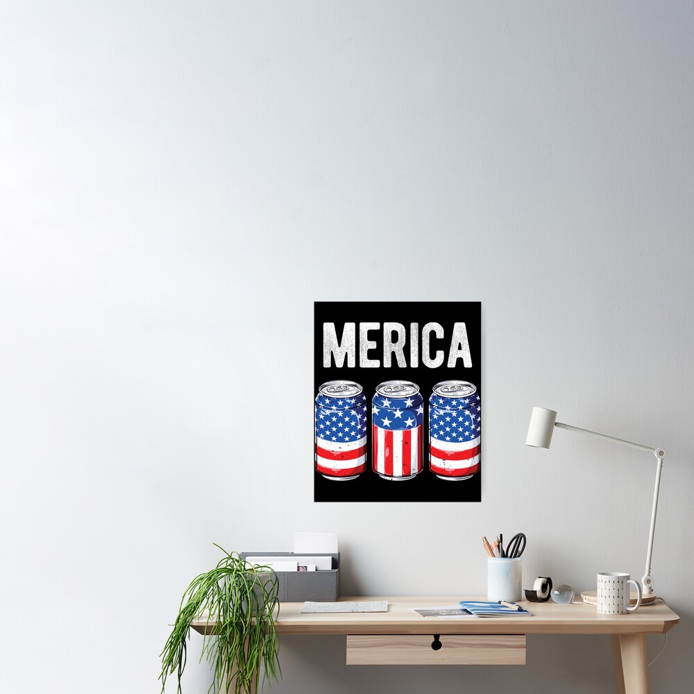 Coque et skin adhésive iPad for Sale avec l'œuvre « Bière Drapeau américain  T-shirt 4 Juillet Hommes Femmes Merica USA Cadeaux » de l'artiste  LiqueGifts