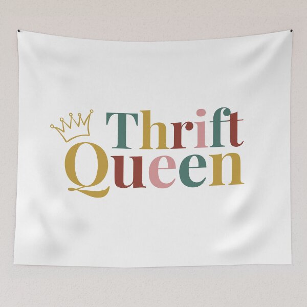 Item preview, "THRIFT QUEEN" for thrifter ( Colorful Rainbow ) designed and sold by bohovibes.