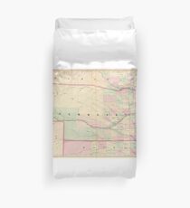 Vintage Map of Nebraska (1874) Duvet Cover