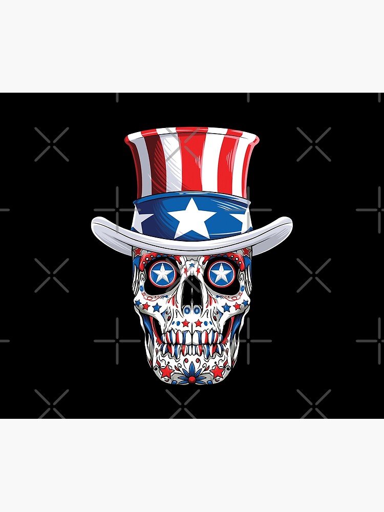 Sugar Skull Uncle Sam T shirt 4th of July Women Men Boys Kids