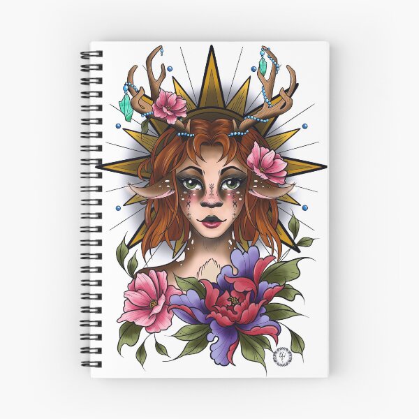 Item preview, Fawn girl tattoo design designed and sold by KerrylouuTattoo.