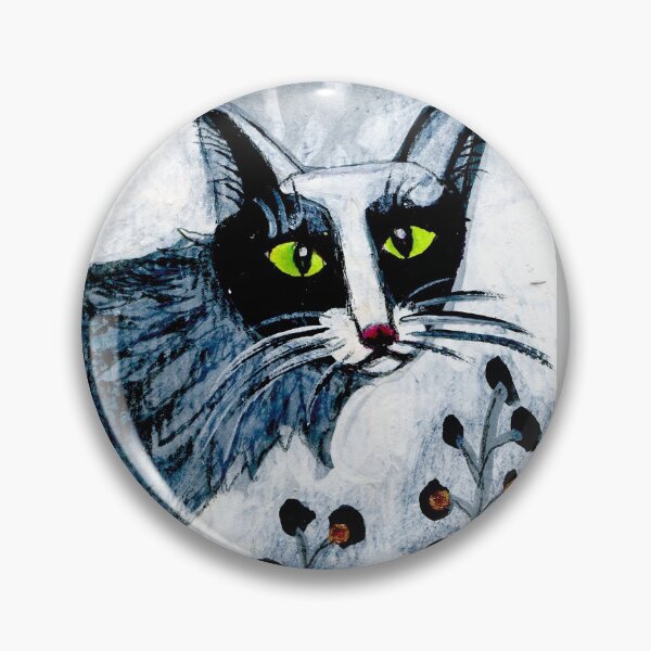 Tuxedo cat, black cat, pet portrait, cute pets, cat art Pin