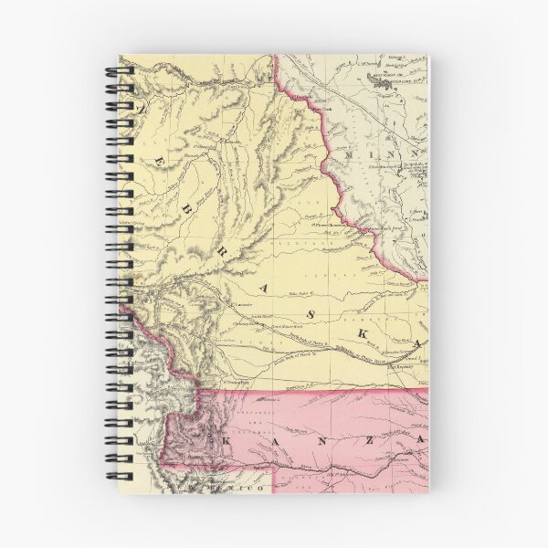 Item preview, Vintage Map of Nebraska and Kansas (1856) designed and sold by BravuraMedia.