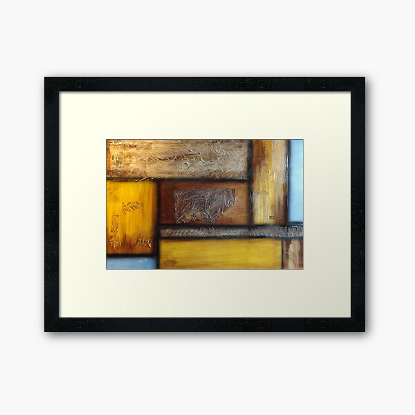 Browns and Blue Framed Art Print