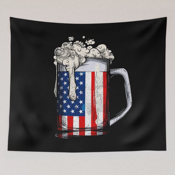 Item preview, Beer American Flag T shirt 4th of July Men Women Merica USA Gifts designed and sold by LiqueGifts.