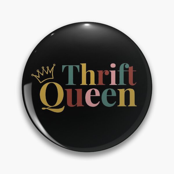 Item preview, "THRIFT QUEEN" for thrifter ( Colorful Rainbow with dark background ) designed and sold by bohovibes.