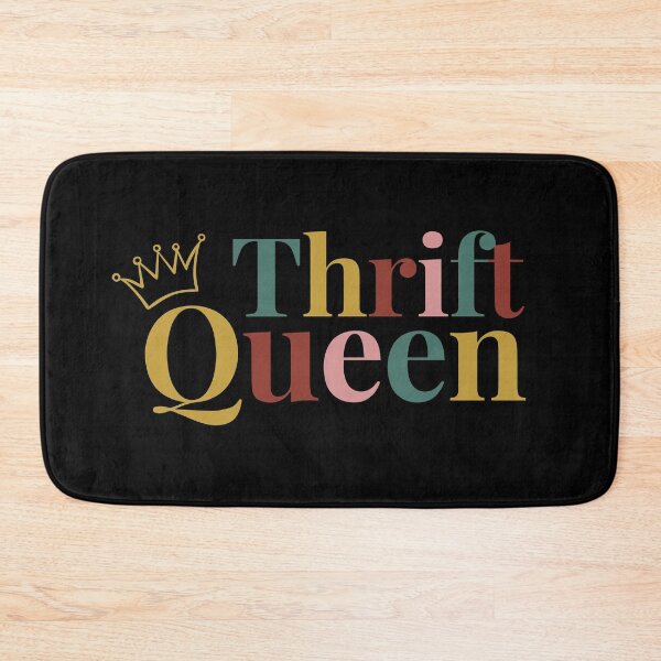 Item preview, "THRIFT QUEEN" for thrifter ( Colorful Rainbow with dark background ) designed and sold by bohovibes.