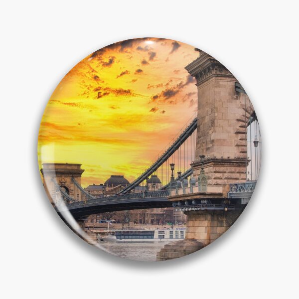Item preview, Chain bridge on Danube river in Budapest. designed and sold by DesignAstur.