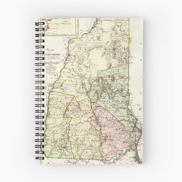 Item preview, Vintage Map of New Hampshire (1796) designed and sold by BravuraMedia.
