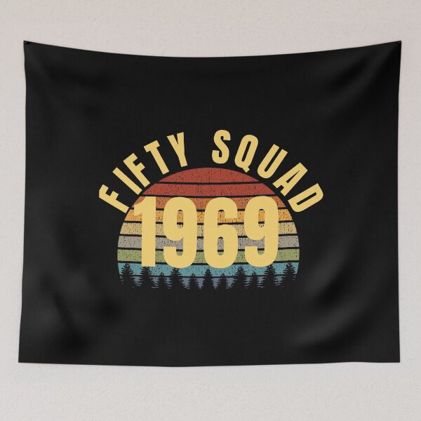 Item preview, Fifty Squad 50th Birthday Gift Vintage Retro Sun 1969 Tank Top designed and sold by RedmonsDesigns.
