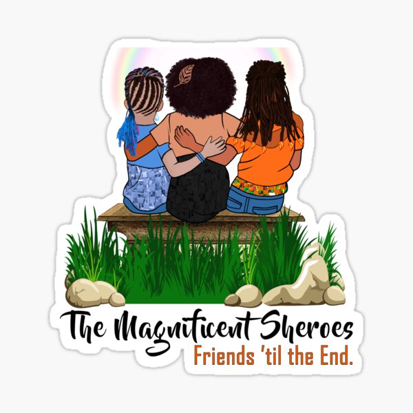 The Magnificent Sheroes (seated together) Sticker
