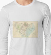 Vintage Map of New Haven Connecticut (1893) Long Sleeve T-Shirt