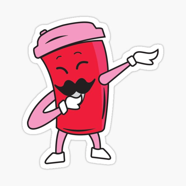 Item preview, Coffee lover | Coffee Addict | Dabbing Coffee Cup Sticker designed and sold by allclassyart.