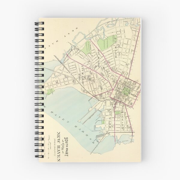 Item preview, Vintage Map of New Haven Connecticut (1893) designed and sold by BravuraMedia.