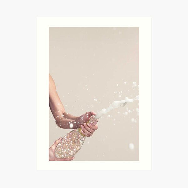 Sparkly Champagne Art Print