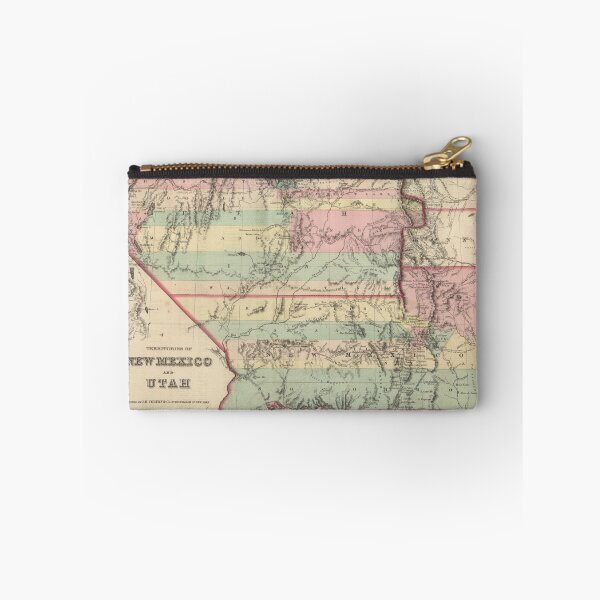 Item preview, Vintage Map of New Mexico and Utah (1857) designed and sold by BravuraMedia.