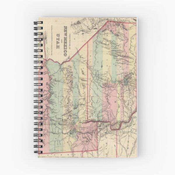 Item preview, Vintage Map of New Mexico and Utah (1857) designed and sold by BravuraMedia.