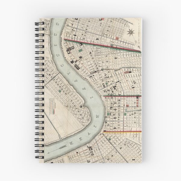 Item preview, Vintage Map of New Orleans Louisiana (1845) designed and sold by BravuraMedia.