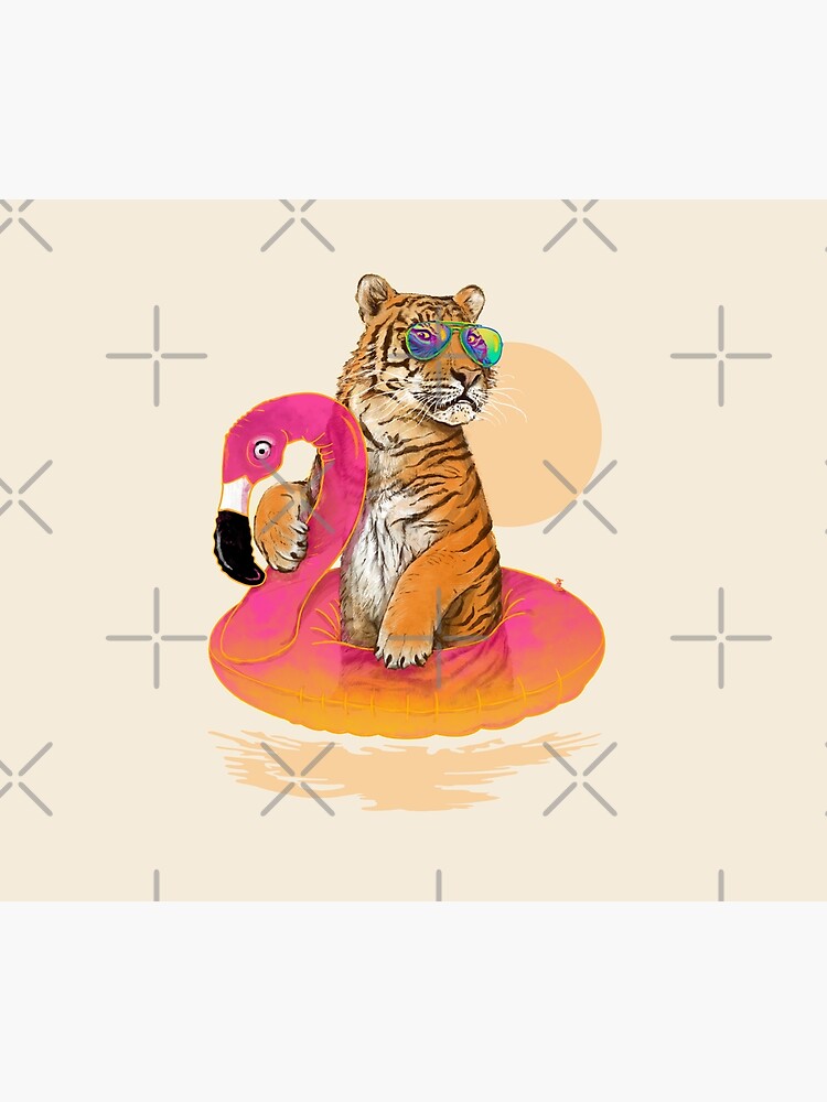 Chillin, Flamingo Tiger by 38Sunsets