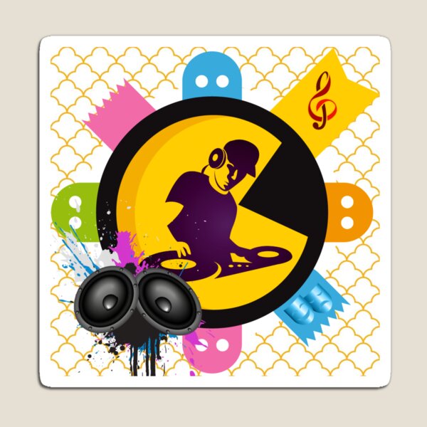 DJ music art design for redbubble Magnet