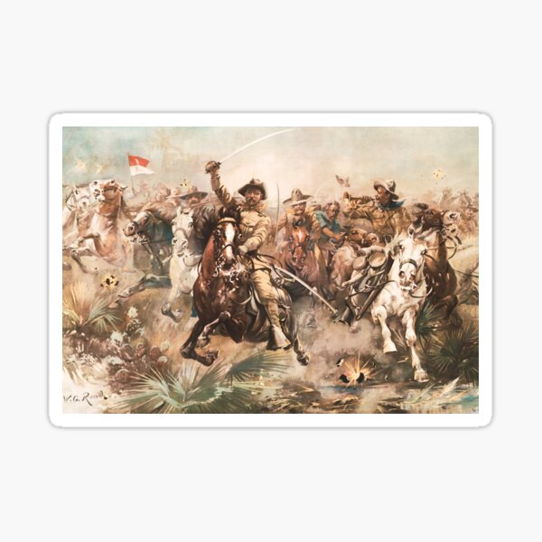 Item preview, Teddy Roosevelt and The Rough Riders Charging Into Battle designed and sold by warishellstore.