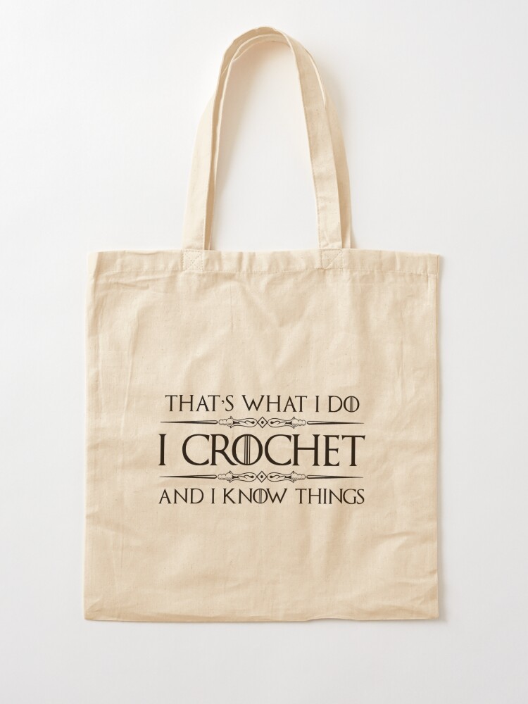 Crochet Gifts for Crocheters - I Crochet & I Know Things Funny Gift Ideas  for the Crocheter with Yarn & Needle Coffee Mug for Sale by merkraht