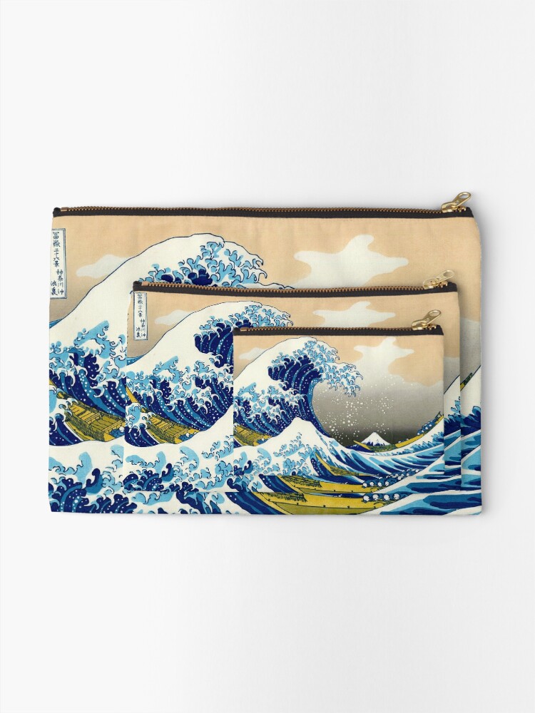 Alternate view of Katsushika Hokusai - The Great Wave of Kanagawa Zipper Pouch