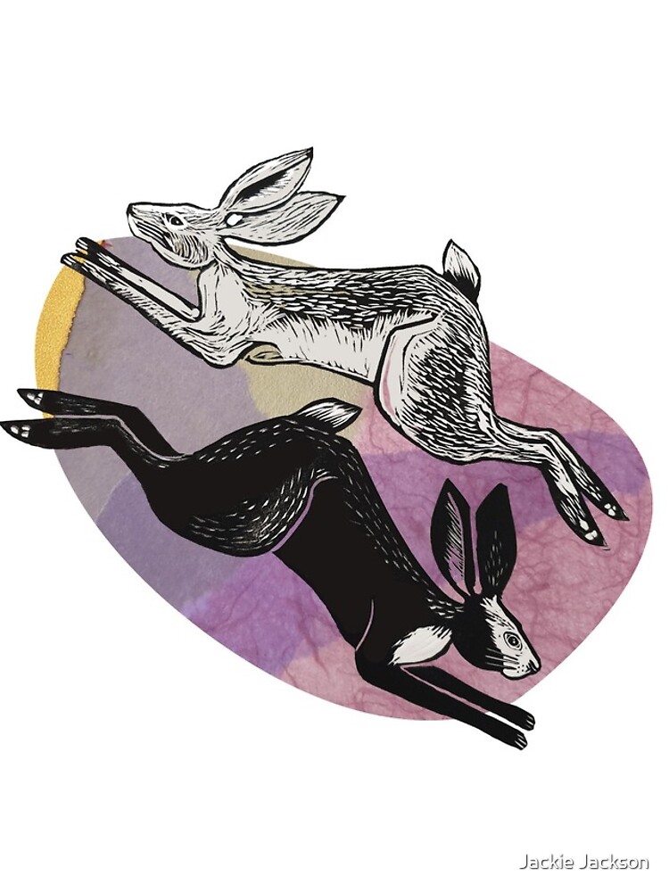 Thumbnail 4 of 4, iPhone Case, Leaping Rabbits designed and sold by JaxStudioMelb.